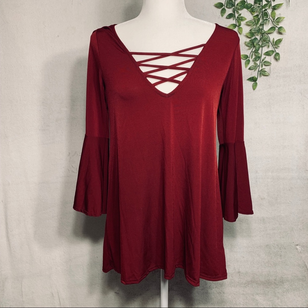 Cloudless | Garnet Renaissance Style Blouse